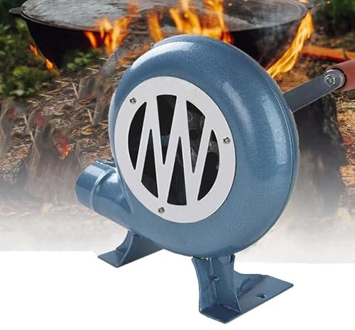 JOUFNING Barbecues Centrifuges Pompe À Charbon - Ventilateur De Barbecue Manuel De Cuisson, Camping Activateur pour Barbecue, Briquets À Charbon Forge BBQ, Accessoires De Réchaud De Camping(80W)