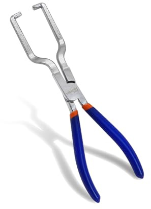 TOOLUTION Fuel Line Pliers Disconnect Pliers Fuel Filter Removal Tool | 9 automotive tool for fuel filter line and pipe lock removal with quick release disconnect pliers mechanism.
