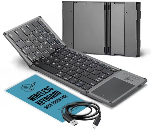 Générique Clavier Pliable sans Fil Portable, Compact et Fin, Gris (B066T)