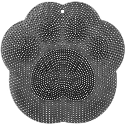 Bakfotskrubb för duschgolv – silikonfot rengöringsmatta med sugkoppar, halkfri badskrubbare för äldre män kvinnor, 30 x 30 cm för sovsal badkar