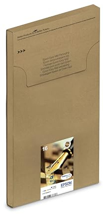 Epson Serie 16 Penna e Cruciverba - Cartucce originali DURABrite Ultra per Stampante Inkjet, Multipack 4 Colori Formato STD, Stampe Casa/Ufficio fino 165 pagine a colori/175 black,Confezione EasyMail