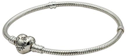 Pandora 590719 Bracelet en argent sterling avec fermoir en forme de cœur 21 cm