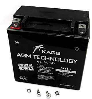 Batterie GEL KAGE YTX14-BS für Adiva Aprilia Buell Cagiva Ducati Gilera Harley Davidson Husqvarna Hyosung Italjet Kawasa ki Kymco Masai Moto Guzzi MZ/MUZ