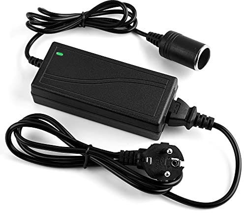 Convertitore di Tensione, JRing 220V – 240V AC a 12V DC/5A (Presa Accendisigari) Alimentazione Trasformatore Convertitore – Conforme agli Standard UE