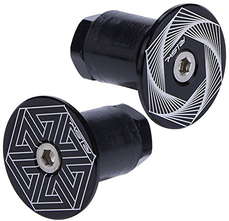 VGEBY 1 Paar Fahrradlenker Endstopfen, Aluminiumlegierung, verstellbar, erweiterbare Lenkerendkappen für die meisten Fahrräder Rennräder Mountainbikes (Circinate)