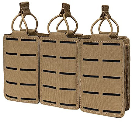 IDOGEAR MOLLE Magazinbeutel Dreifach Tactical Mag Pouch Oben offen Magazintaschen für M4 M14 M16 AR-15 5.56MM Gewehrmagazine(Coyote Brown)