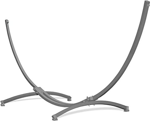 Potenza Gestell Outdoor Hängemattengestell XXL 365cm, 220kg I Gestell für Hängematten, Rahmen aus Verzinkter Stahl wetterfest (Grau)