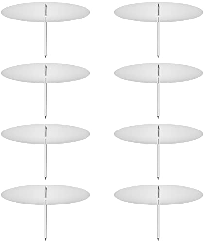 8 Pieces Candle Holders for Advent Wreath，8cm Advent Candle Plate Metal Candle Studs For Christmas Advent Wreath Decorations（Silver）