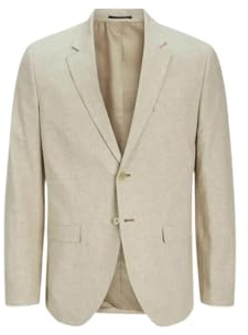 Jack & Jones Jprriviera Linen Sn Slim Fit Blazer para Hombre, Travertine, 50
