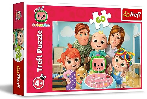 Trefl - Cocomelon, Journée Magnifiqique ! - Puzzle de 60 éléments - Puzzle Coloré avec des Personnages de Bande Dessinée, Divertissement Créatif, Loisir pour Les Enfants à partir de 4 Ans