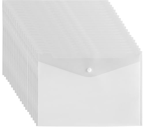 CRESZZLE 20 fundas plastico a4 transparente, plasticos archivador, folders transparentes a4 - Utilizado para la vida diaria y viajes, adecuado para estudiantes, profesores, etc.