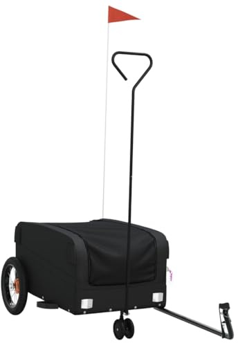vidaXL Cykelvagn svart 30 kg järn