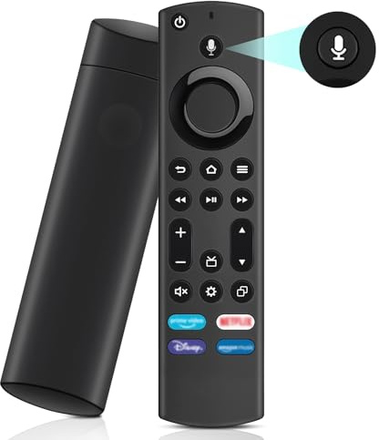 Telecomando vocale di ricambio (4a Gen),Telecomando di ricambio con funzione vocale Adatto per Smart TVs Stick 2a generazione e 3a generazione,Adatto per Smart TV Cube 1a generazione e 2a generazione