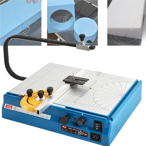Desktop Elektrisk Hot Wire Foam Cutter, elektrisk bordsskiva het kniv, med adapter och rörlig roterande linjal, för svamp, pärlbomull, KT brädskärning