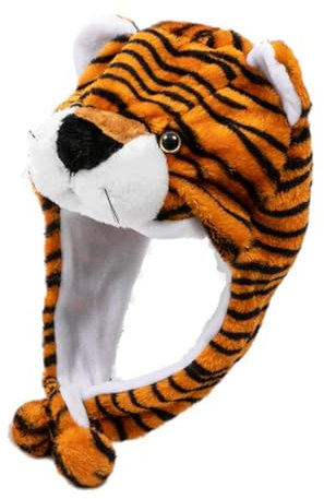 Holibanna Tigerhut Elastische Tiermütze Für Kinder Braun Wintermütze Dekorativer Kinderspaß Für Geburtstags Und Kostümpartys