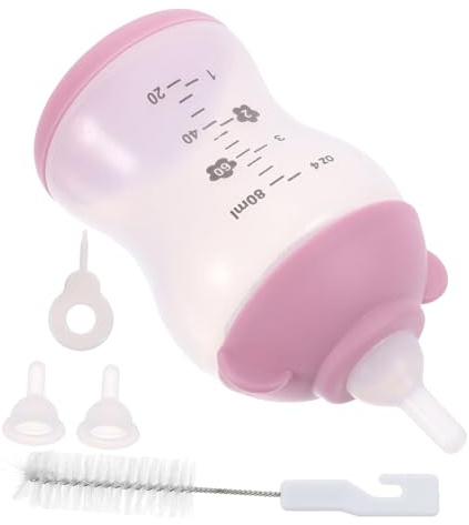 GARVALON Kit Biberon Nourrisson pour Chiots et Chatons avec Tétines de Rechange et Brosse Bouteille Lait Chaton Portable et Résistante Outil de Nourrissage Précis et Pratique pour Petits