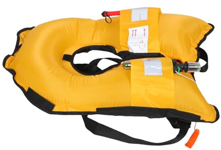 GRIRIW Chaleco Salvavidas Inflable Automático para Adultos Portátil y Ajustable con Bandas Reflectantes y Hebilla de Seguridad Adecuado para Natación Snorkel Kayak Pesca y Deportes