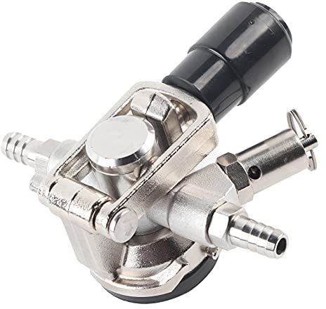 FLEXMAN Keg Coupler, D Type Stainless Steel Keg Tap Dispenser with Pressure Reducing Valve, Kegerator Parts for Bar, Restaurant, Hotel, Home
