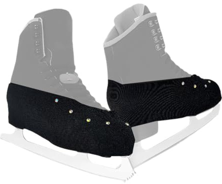 SageFurned Copertura per pattini da ghiaccio per pattinaggio artistico, protezione antigraffio per stivali con tessuto in nylon spandex elasticizzato a 4 vie, lavabile in lavatrice, adatto per giovani