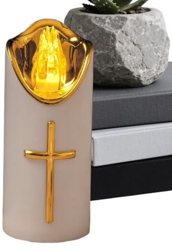 Vela LED sin llama impermeable – Vela de tumba vacilante para exterior con pilas | Impermeable para cementerio, jardín y conmemoración | Decoración segura y duradera resistente a los rayos UV