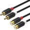 J&D 0,9 m Cinch Prolunga RCA Cinch Cavo, RCA Cable Oro-Placcato [Serie AudioWave] 2 Cinch Maschio a 2 Cinch Femmina Cavo di Prolunga Audio Stereo
