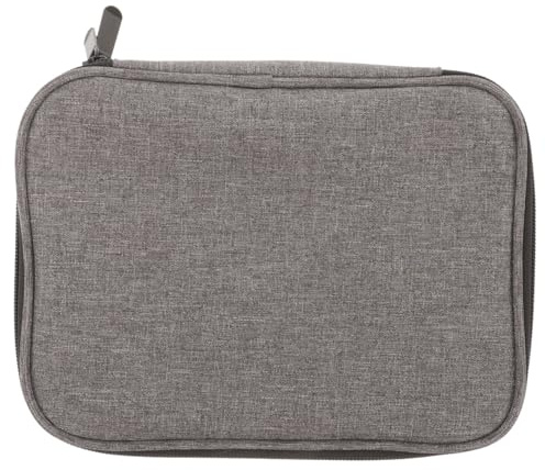 Healifty Circular Knitting Needle Case Large Capacity Wire Loop Needle Bag with Multi-Compartment Organizer for Crochet Hooks and Knitting Accessories 8.66X6.69X1.77In Portable Storage
