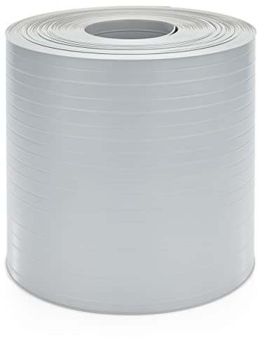 Quest Sichtschutzstreifen für Doppelstabmatten 19 cm x 26 Meter – PVC Sichtschutz für Garten, Balkon, Terrasse - UV-Beständig, Wetterfest, Wasserabweisend – Sichtschutz Zaun - Grau (RAL 7040)
