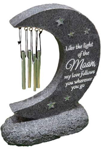 Widdop and Co Carillon à Vent commémoratif Graveside, extérieur Lune Amour Design Souvenir Hommage Grave Mémoire Cadeau TY138