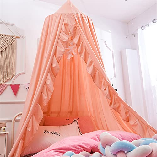 Betthimmel für Kinder, Baby Baldachin Hängen Moskitonetz Bett Vorhang Kinder Prinzessin Spielen Zelte für Kinderzimmer und Schlafzimmer (Rosa Jade)