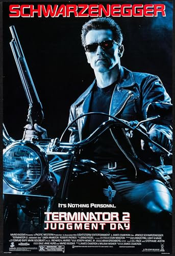 Terminator 2 1991 Cult Vintage Action Sci Fi Film Movie Poster Wall Art Print various sizes, Framed or unframed. (A4 210 x 297mm)