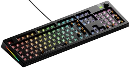 GLORIOUS Gaming GMMK 3 Pro Barebones : kit Clavier personnalisé, molette, Corps alu et Joints modulaires, Clavier 100% (Hot Swap), Mousse insonorisante, Plaque de Commutation alu, ISO/UE