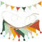 2 Stück Fabric Bunting Banner, 20 PCS Flag Banners Multicolor, Garden Bunting, Vintage Fabric Bunting, Nursery Bunting for Wedding Birthday Baby Room Anniversary Nursery (2.6m Candy Colours)