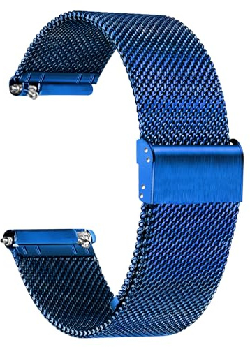TStrap Cinturino per orologio in metallo in acciaio inossidabile a maglia - Cinturino per orologio con chiusura rapida per uomo e donna - Morbido sostituto per smartwatch con cinturino in metallo - 10