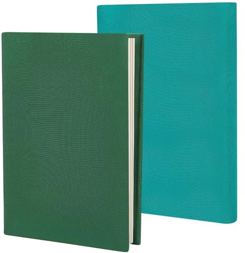 CRASPIRE 2 elastiskt bokomslag grönt bokomslag 18 x 33 cm tygfodral för anteckningsbok upp till 18 x 23 cm elastisk rektangulär återanvändbar och tvättbar bokskydd