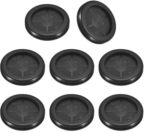 QUARKZMAN 10Pcs Passe-fils En Caoutchouc 1-9/16 (40mm) Trou De Perçage, 1-1/4 (32mm) ID Bouchons De Trou Double Face Joint D'étanchéité Pour Protection De Câble De Paroi Coupe-feu, Noir