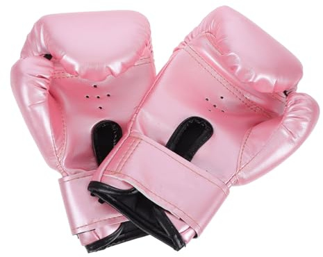 Abaodam Guantes de Entrenamiento de Boxeo para Niños en Color Rosa Forro de Esponja y Cuero PU Ajustables para Práctica de Sparring Segura y Cómoda