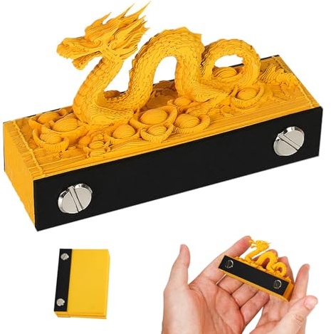 Bloc-notes 3D Dragon chinois, bloc-notes décoratif pour soulager le stress, bureau et salon