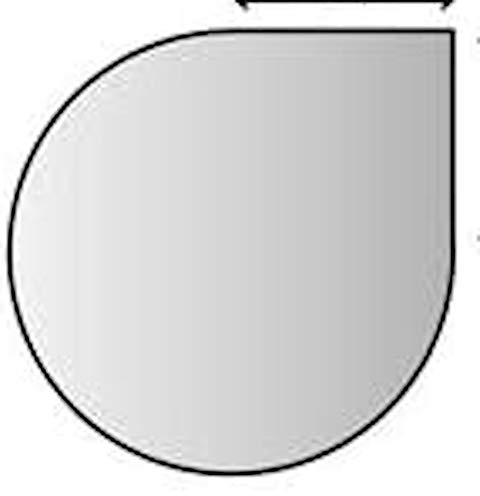 Lienbacher Metallbodenplatte,Stärke 1,5 mm, 125x125 cm, Tropfenform, anthrazit