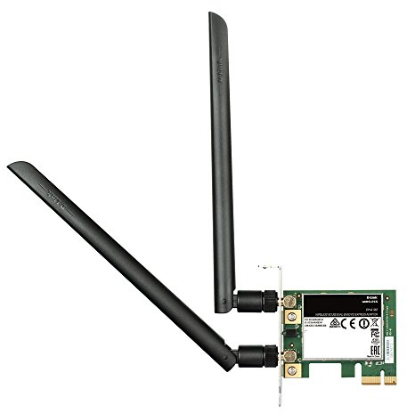 D-Link DWA-582 – Tarjeta de Red Interna (WiFi AC1200 PCI-Express, Antenas externas de Alta Ganancia, Compatible Windows, Linux, WPS, encriptación WPA2)