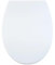 AQUALONA® Premium Thermoplastic Toilet Seat - Soft Close - Hard-Wearing Seat with One Button Hinge Release - Click, Lift & Clean Technology - Top and Bottom Fittings (White - Oval Shaped)