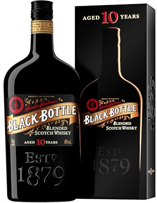 Black Bottle 10 Years Old | Blended Scotch Whisky | 40% ABV | 70cl | Fragrant Peat Smoke | Islay in a Bottle | Enjoy in a Smoky Highball, neat or on the rocks | Blend the Rules
