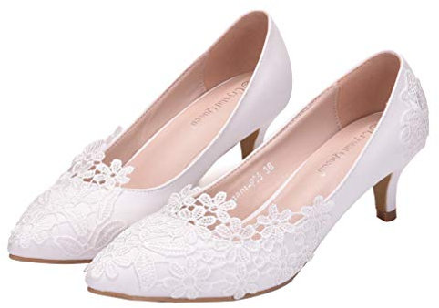 Holibanna Braut Hochzeit Abend Party Schuhe Frauen Low Heel Pumps 5Cm Kleid Elegante Schuhe