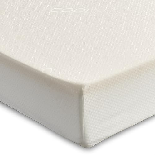 eXtreme comfort ltd Luma EU 80x200 Memory Foam Mattress | 6 Inch Deep, Medium Support, Removable Zip Cover, Vacuum Packed, White, 80 x 200 x 15cm
