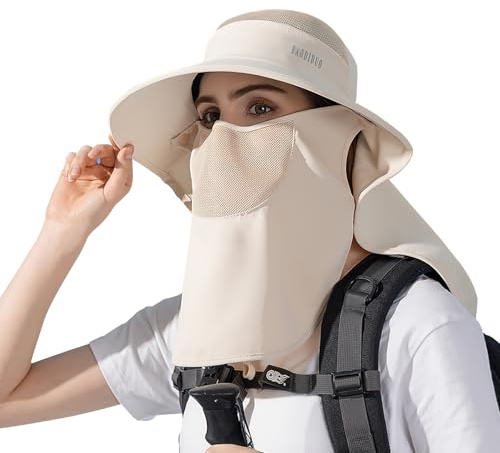 TAGVO Cappello da Sole Donna con Aletta da Collo Staccabile Cappello da Giardino Impermeabile Cappello da Pesca a Tesa Larga Cappelli Boonie da Donna per Il Estivo l'escursionismo UPF 50+ Protezione
