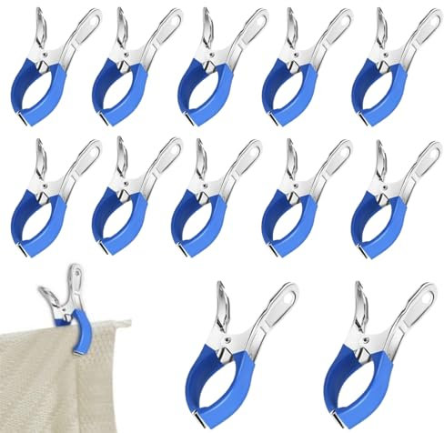 12 morsetti di serraggio per copertura della piscina, morsetti a molla di grande apertura alare, morsetti in metallo per piscine fuori terra, morsetti a molla con forte forza di serraggio per colle,