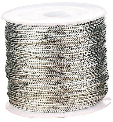Gadpiparty 2 pratico filo di confezione di moda gadget casa bomboniere corde avvolgenti filo da ricamo d'argento corda da imballaggio creativa presenta corda avvolgente Silver