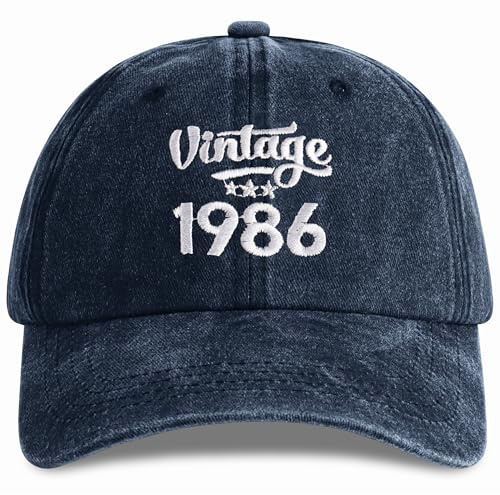 Jeasona Cappellino da baseball da uomo, in cotone, taglia unica, con lettere divertenti, Blu navy-40°, Taglia unica