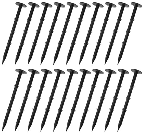 VICASKY Estacas para Tiendas de Campaña 20 CM 20 Unidades de Plástico PP Resistentes al Viento para Camping al Aire Libre Jardinería y Suelo Exterior Clavijas para Césped y Tierra