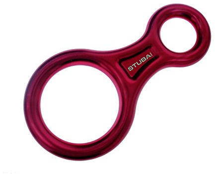 STUBAI Standard Abseilachter Eloxiert 988125 | Abseil- und Sicherungsgerät aus Aluminium eloxiert, geprüft bis 30 kN Bruchlast | Klassisches Achtergerät für Sportkletterer, Alpinisten, Ausbildung &