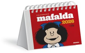 Mafalda 2026, Calendario Escritorio Rojo (AGENDAS Y CALENDARIOS)